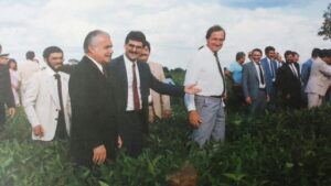 José Sarney participou da primeira colheita da soja em Roraima